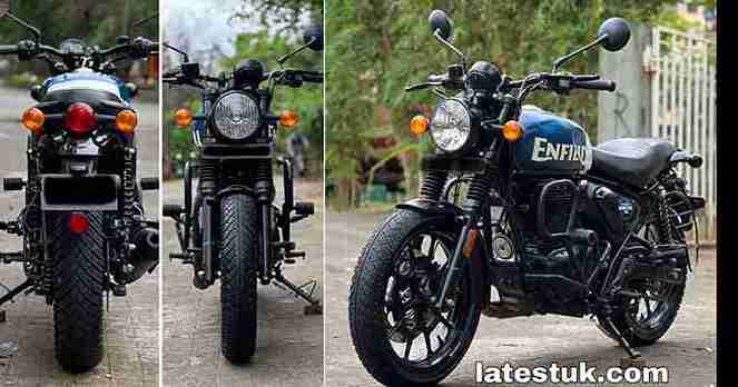 Royal Enfield 350 White and Blue