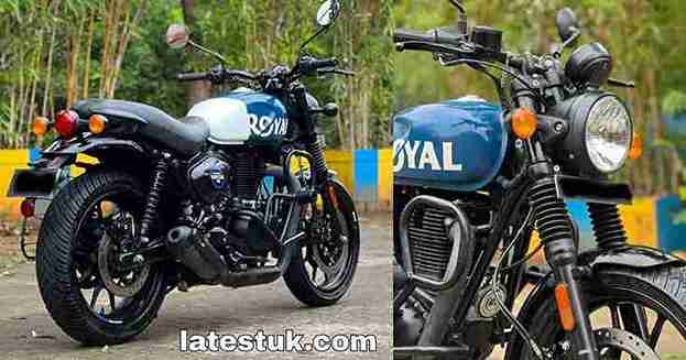 Royal Enfield 350 White and Blue image